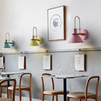 Cone Bathroom Vanity Light with Green Iron Shade