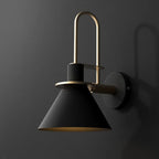 Cone Bathroom Vanity Light with Green Iron Shade