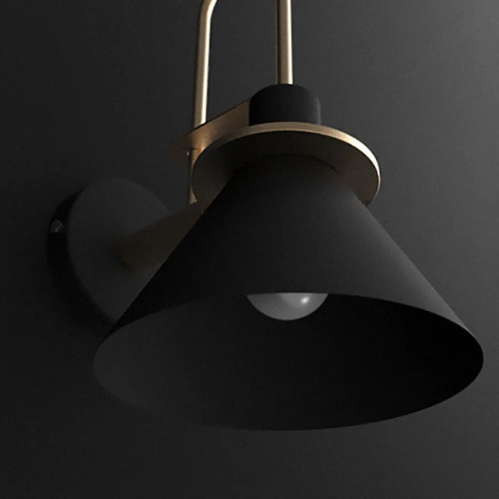 Cone Bathroom Vanity Light with Green Iron Shade