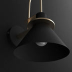 Cone Bathroom Vanity Light with Green Iron Shade