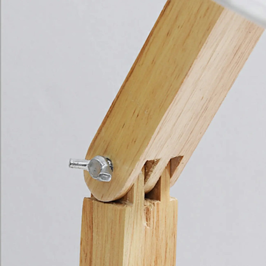 Unique Wood Table Lamp with Book Storage for Living Room