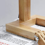 Unique Wood Table Lamp with Book Storage for Living Room