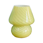 Compact Glass Table Lamp with Spiral Pattern for Residential