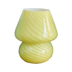 Compact Glass Table Lamp with Spiral Pattern for Residential