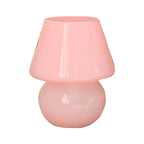 Compact Glass Table Lamp with Spiral Pattern for Residential