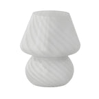 Compact Glass Table Lamp with Spiral Pattern for Residential
