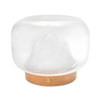 Unique Clear Glass Table Lamp Rechargeable for Bedroom