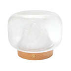 Unique Clear Glass Table Lamp Rechargeable for Bedroom