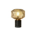 Geometric Caramel Glass Table Lamp for Living Room