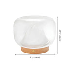Unique Clear Glass Table Lamp Rechargeable for Bedroom