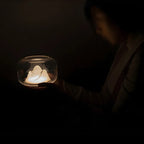 Unique Clear Glass Table Lamp Rechargeable for Bedroom