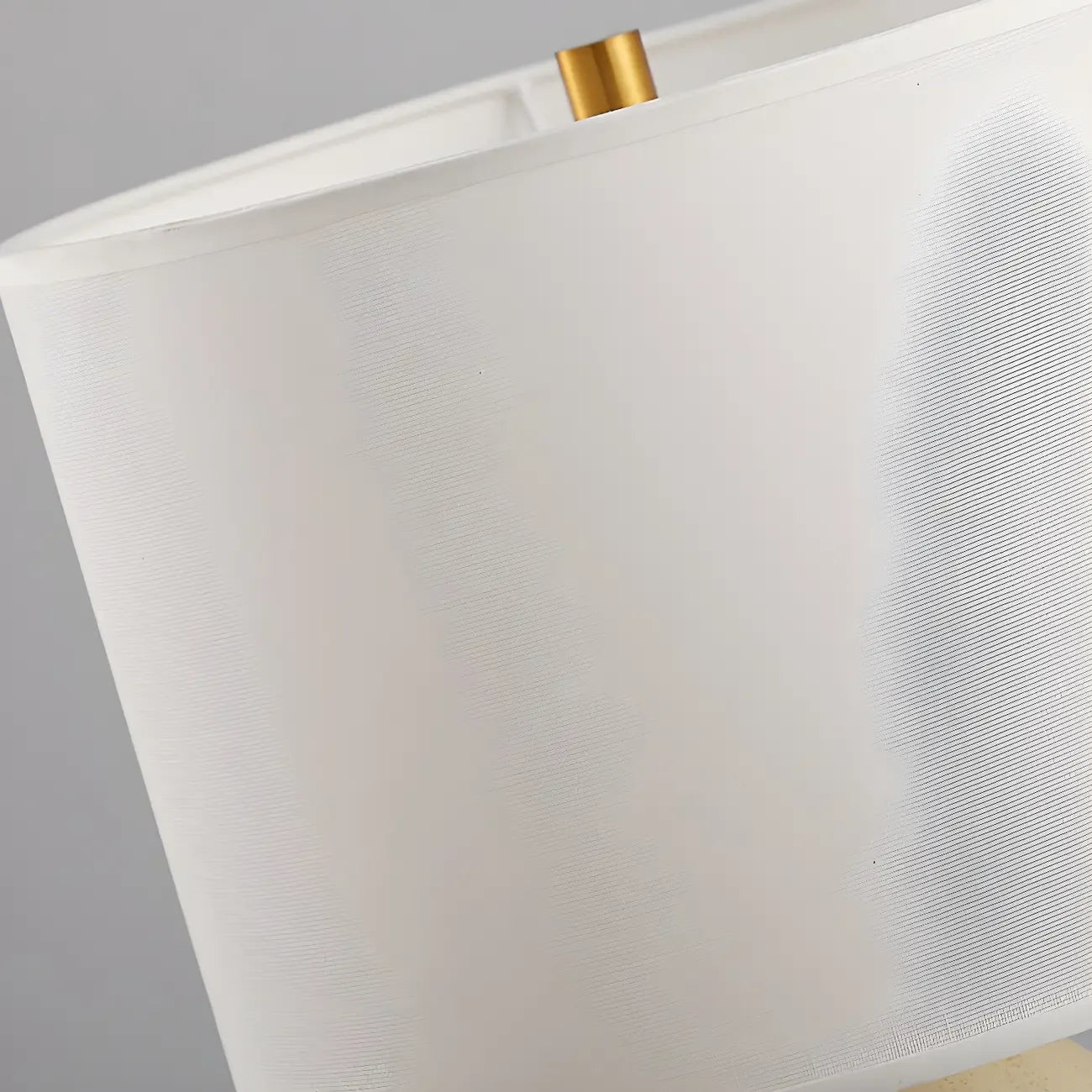 Art Deco Cylinder Shade Resin Base Table Lamp for Bedroom