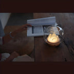 Unique Clear Glass Table Lamp Rechargeable for Bedroom