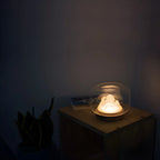 Unique Clear Glass Table Lamp Rechargeable for Bedroom