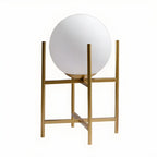 Minimalist Glass Globe Metal Night Table Lamp for Bedroom