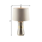 Sleek Nickel Barrel Table Lamp for Living Room