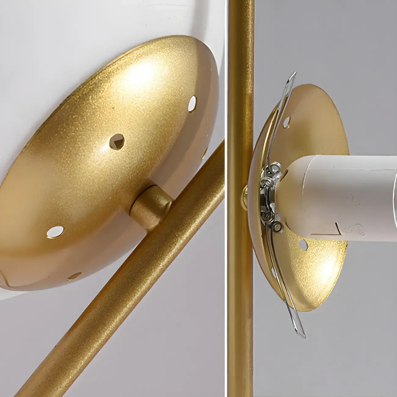 Minimalist Glass Globe Metal Night Table Lamp for Bedroom