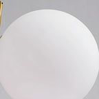 Minimalist Glass Globe Metal Night Table Lamp for Bedroom