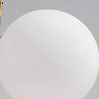 Minimalist Glass Globe Metal Night Table Lamp for Bedroom