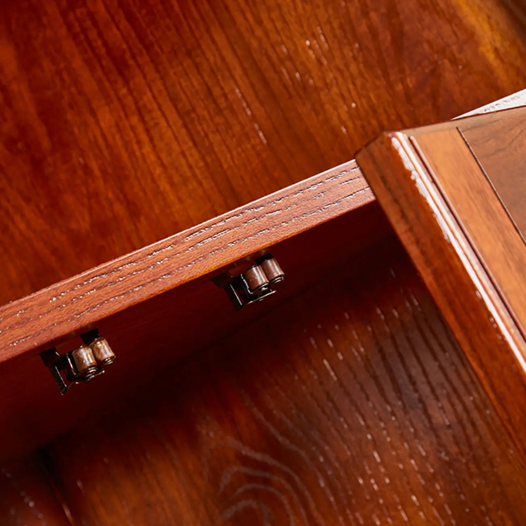 Classic Storage Corner Cabinet with Glass Doors & Shelf