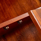Classic Storage Corner Cabinet with Glass Doors & Shelf