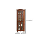 Classic Storage Corner Cabinet with Glass Doors & Shelf