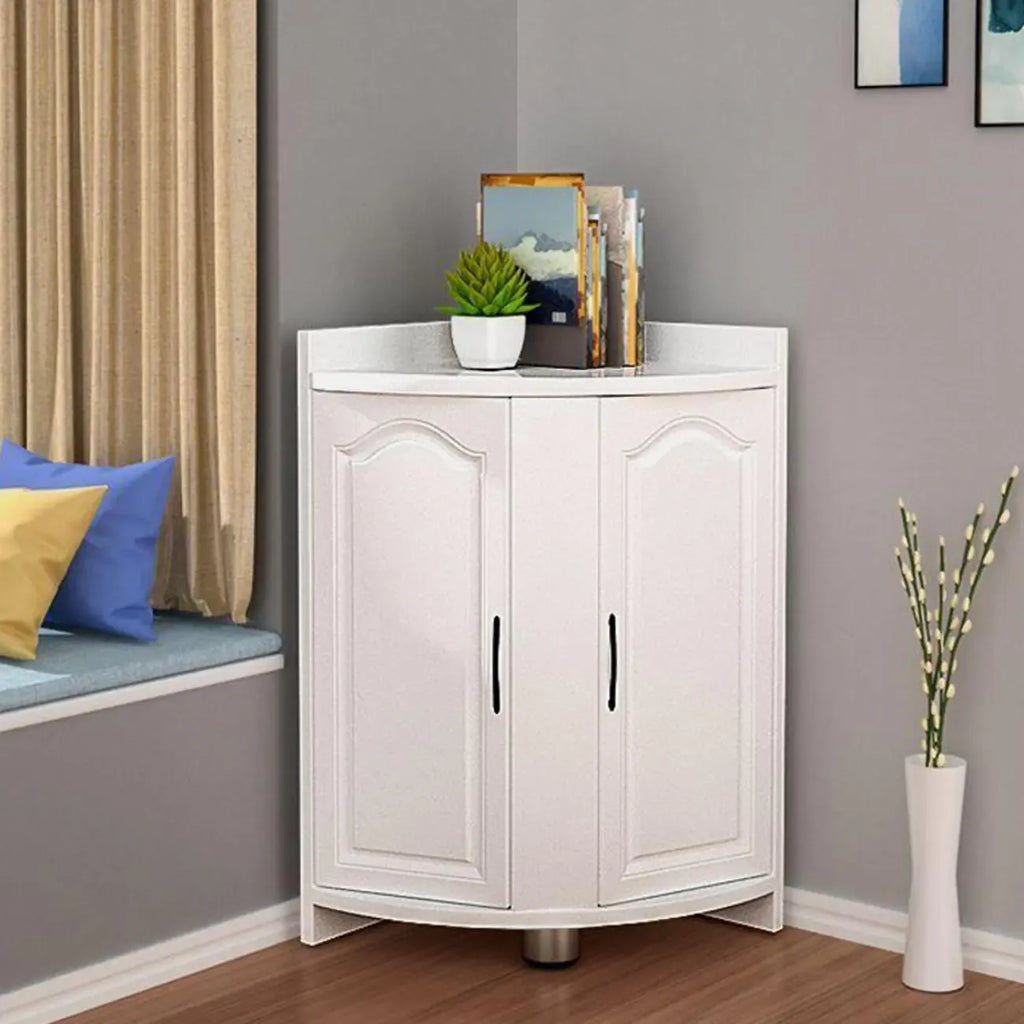 Classic Reclaimed Wooden Utility Storage Corner Cabinet
