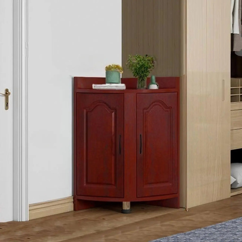 Classic Reclaimed Wooden Utility Storage Corner Cabinet