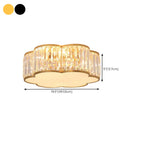 19 to 20 Inch Crystal Ceiling Light for Modern Living Room