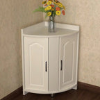 Classic Reclaimed Wooden Utility Storage Corner Cabinet