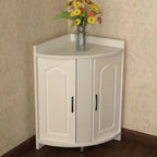 Classic Reclaimed Wooden Utility Storage Corner Cabinet