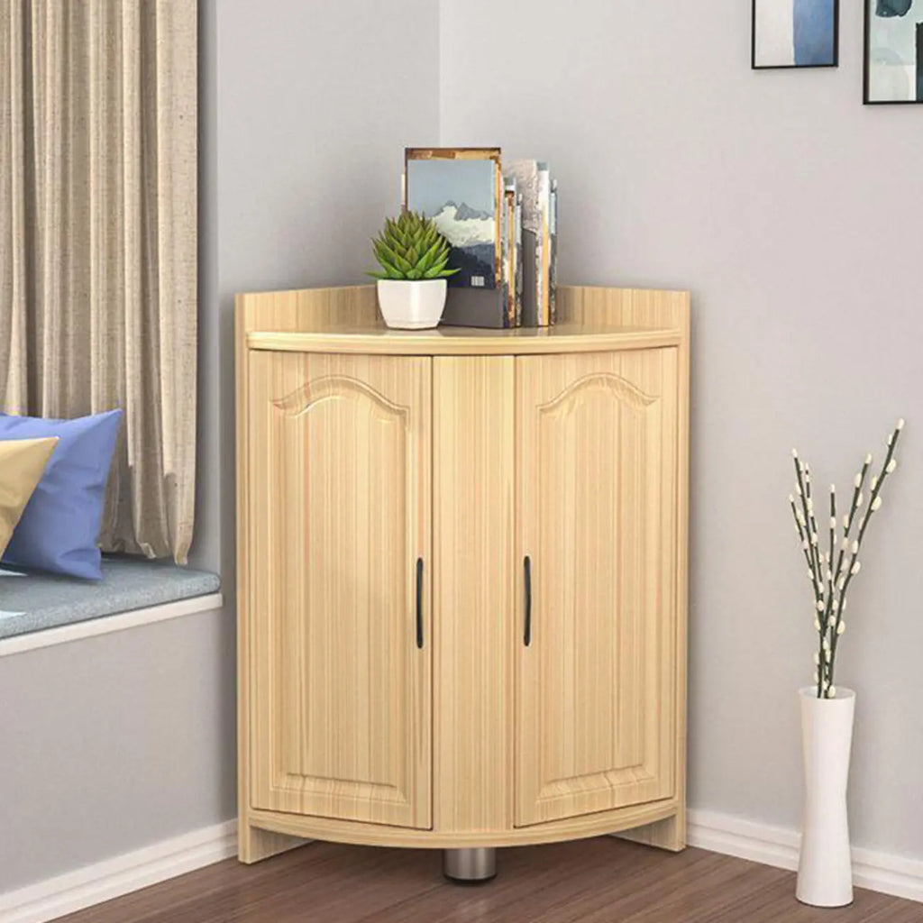 Classic Reclaimed Wooden Utility Storage Corner Cabinet