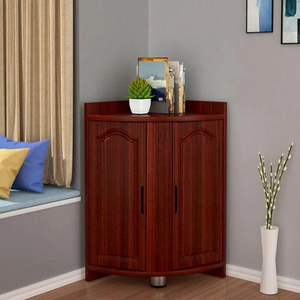 Classic Reclaimed Wooden Utility Storage Corner Cabinet