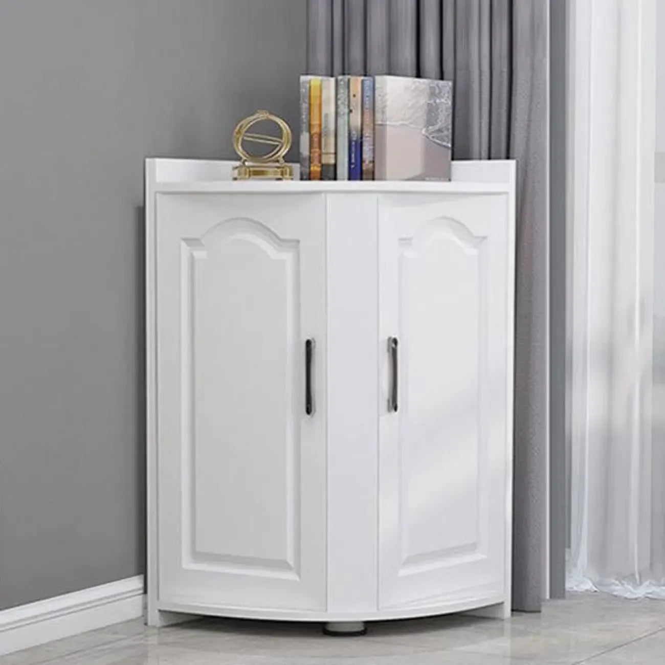 Classic Reclaimed Wooden Utility Storage Corner Cabinet
