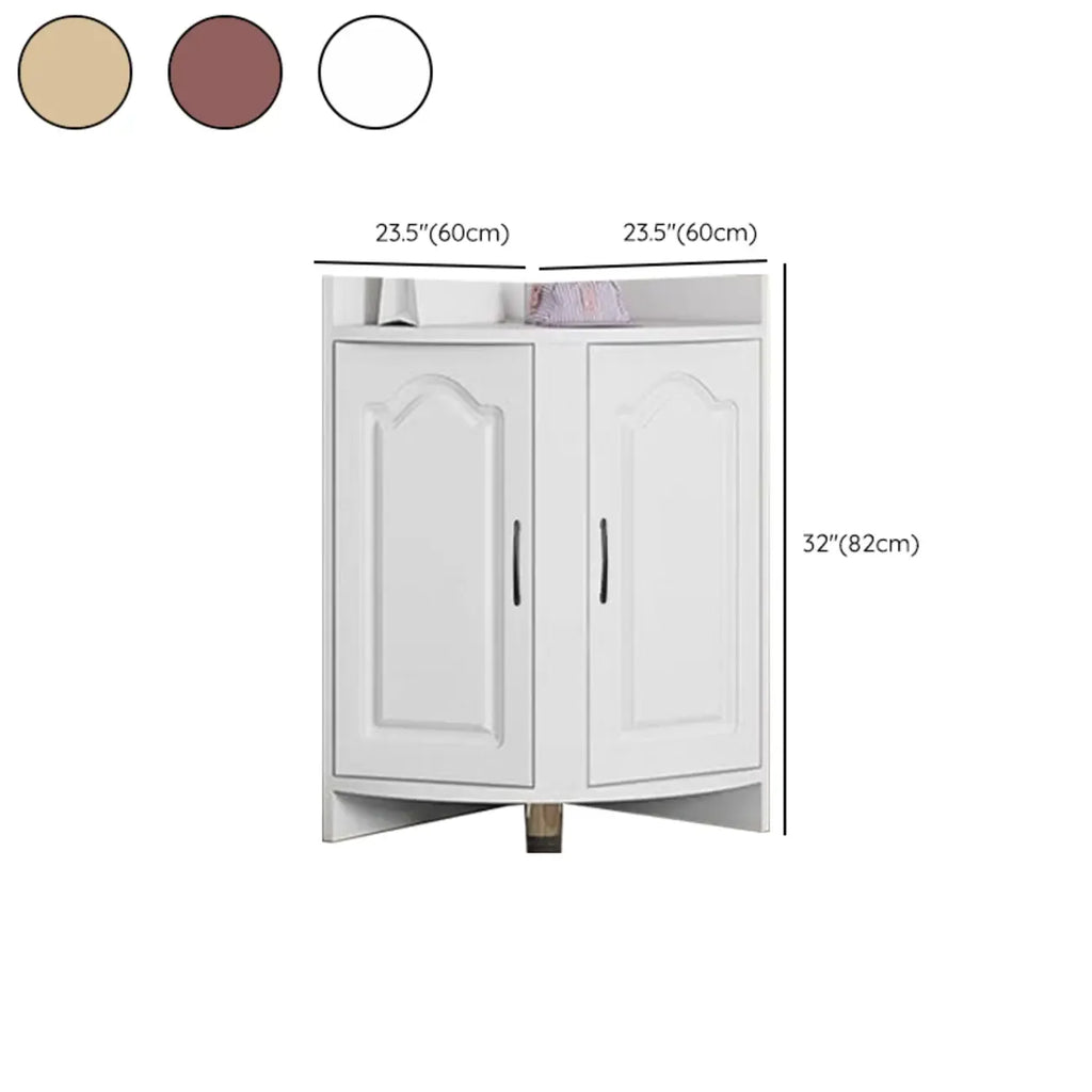 Classic Reclaimed Wooden Utility Storage Corner Cabinet