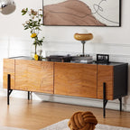 72 Free-Standing Brown Accent Cabinet for Living Room Decor