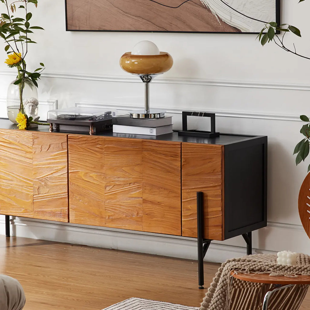 72 Free-Standing Brown Accent Cabinet for Living Room Decor