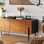 72 Free-Standing Brown Accent Cabinet for Living Room Decor