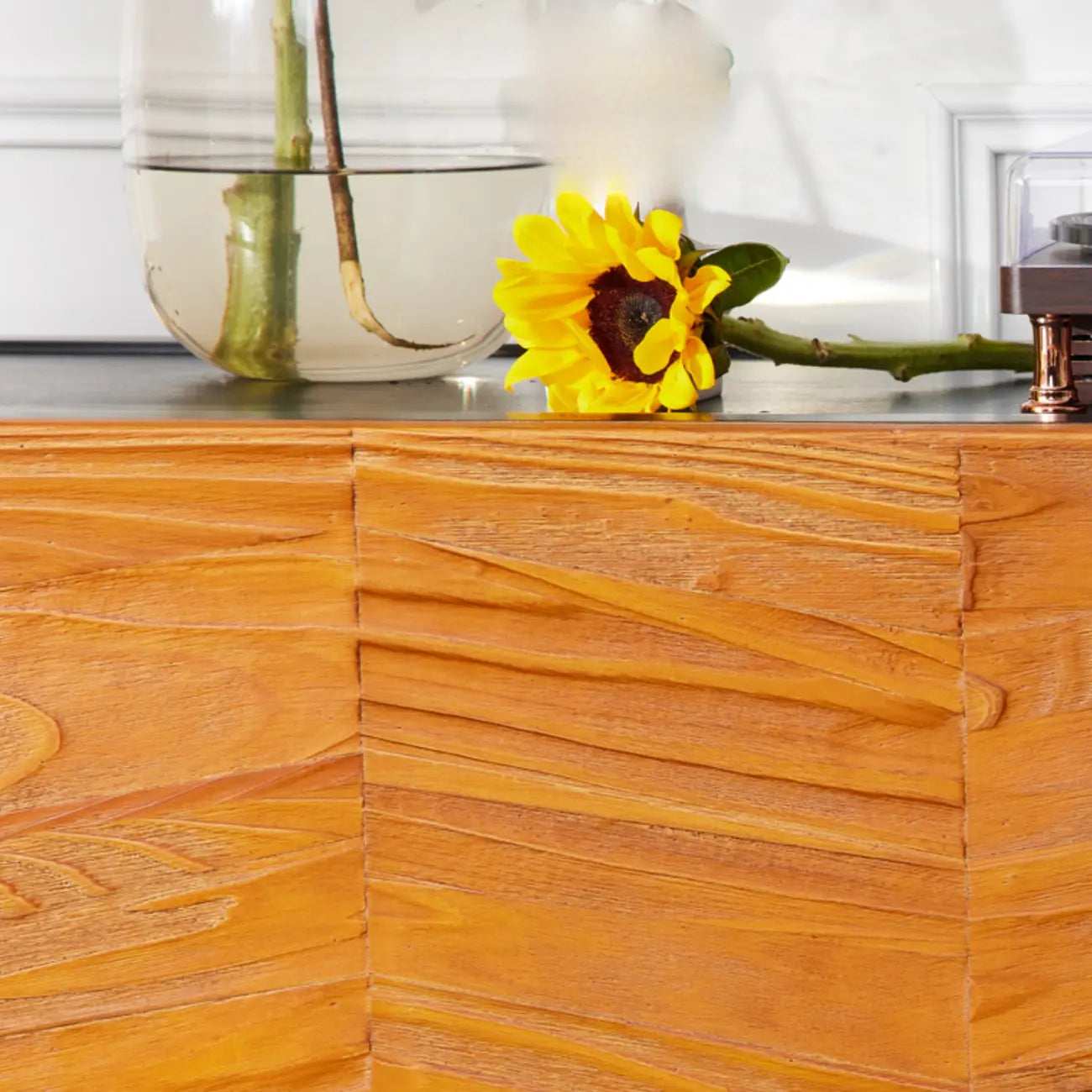 72 Free-Standing Brown Accent Cabinet for Living Room Decor