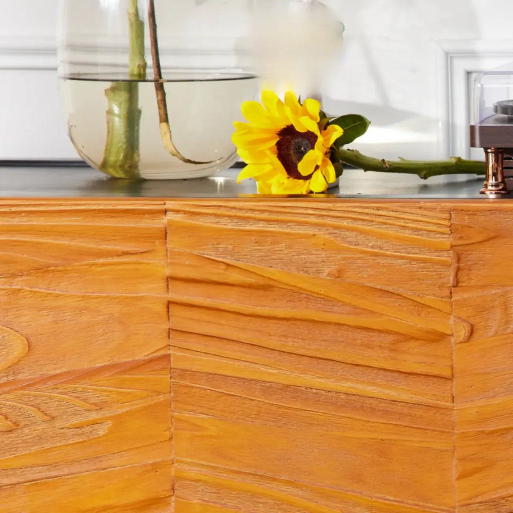 72 Free-Standing Brown Accent Cabinet for Living Room Decor