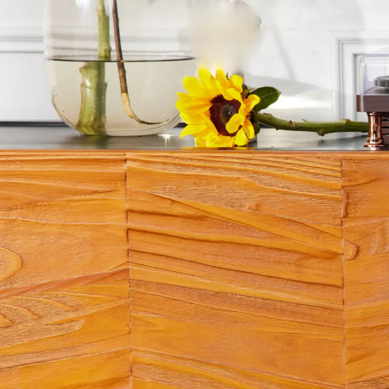 72 Free-Standing Brown Accent Cabinet for Living Room Decor
