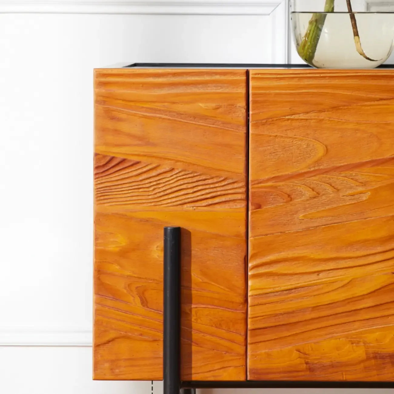 72 Free-Standing Brown Accent Cabinet for Living Room Decor