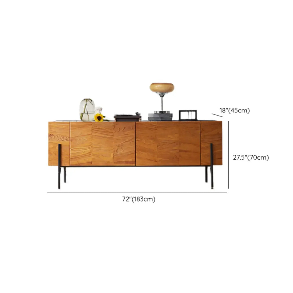 72 Free-Standing Brown Accent Cabinet for Living Room Decor