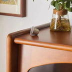 50 Modern Pine Brown Accent Cabinet with Glass Door