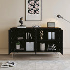 35.5 Modern Pine Black Storage Cabinet for Living Room