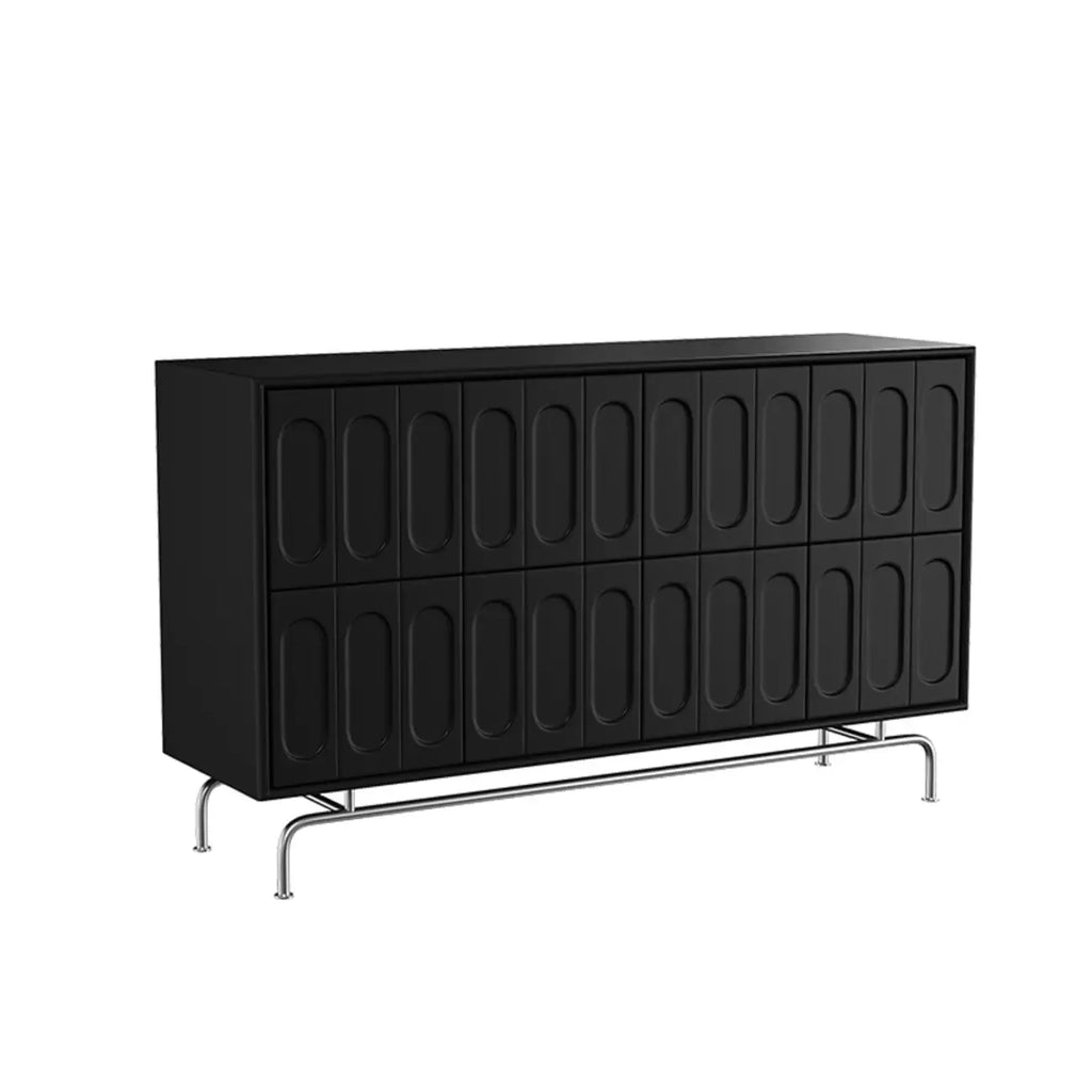 35.5 Modern Pine Black Storage Cabinet for Living Room