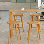 Minimalist Solid Wood Bar Height Table in 72 inch for 8 People