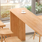 Minimalist Solid Wood Bar Height Table in 72 inch for 8 People
