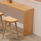 Minimalist Solid Wood Bar Height Table in 72 inch for 8 People