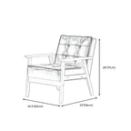 Modern Leather Tufted Accent Chair with Wood Frame